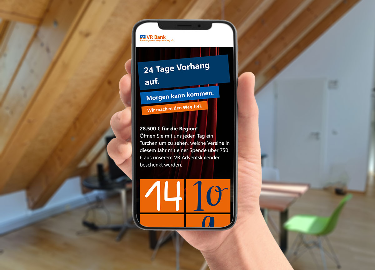 Mobilansicht VR Adventskalender Webdesign Referenz