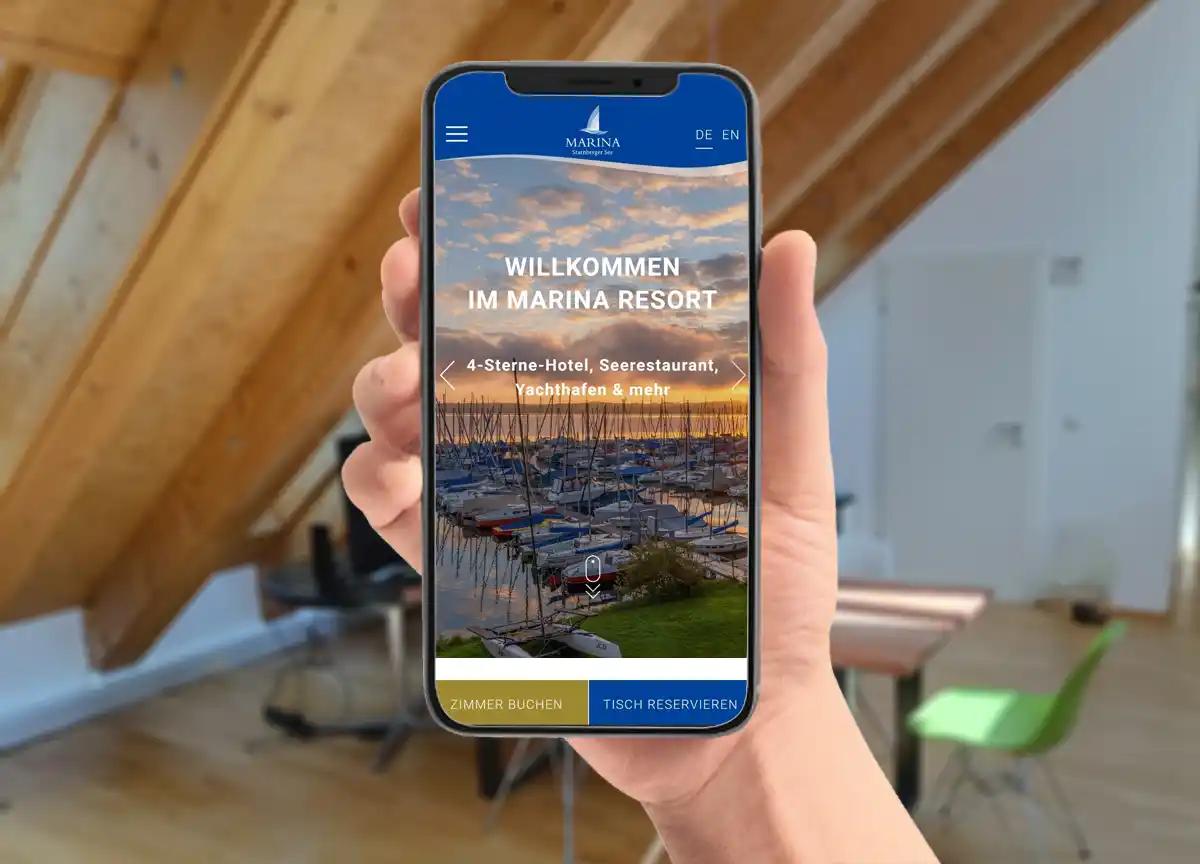 Webdesign Marina Bernried in der mobilen Ansicht