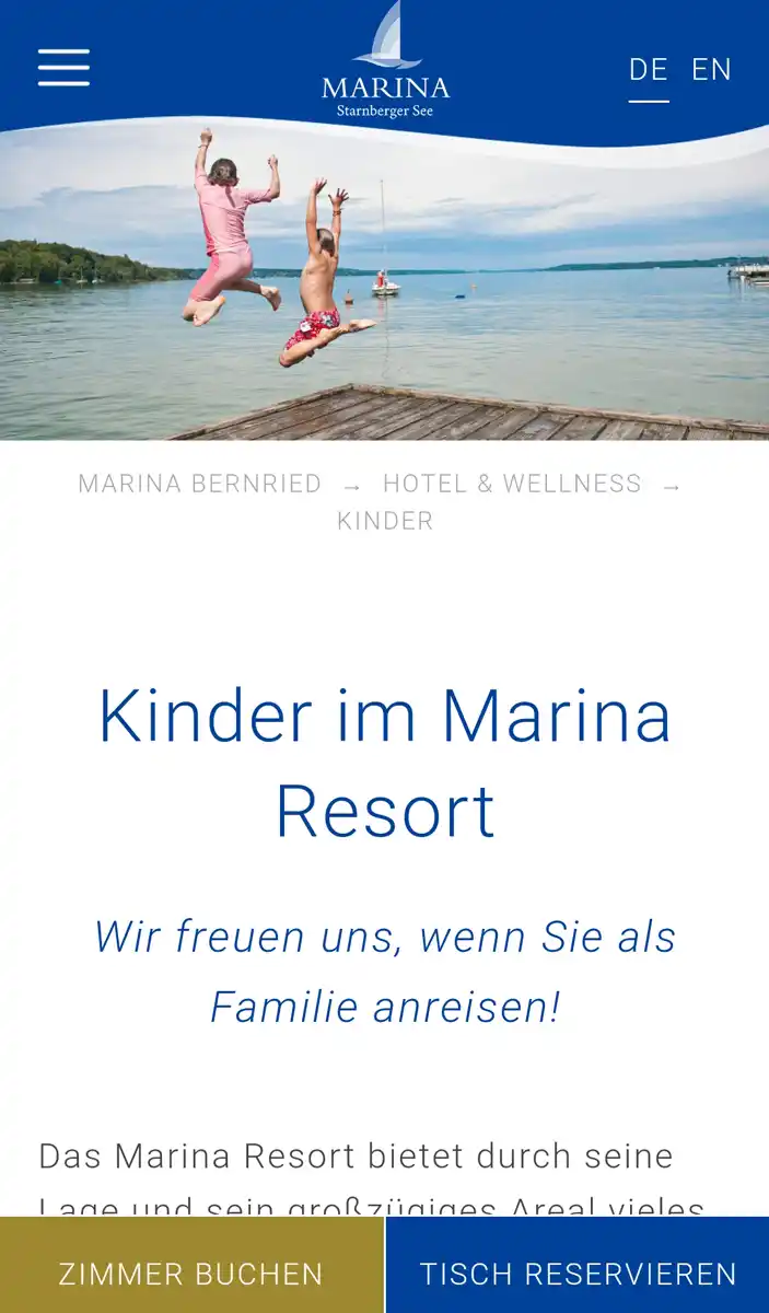 Webdesign Marina Bernried Mobil Ansicht 2